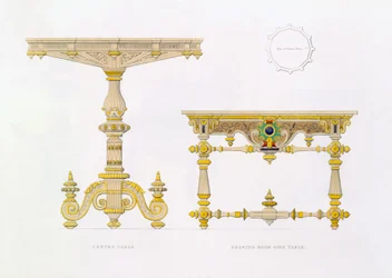 Mitteltisch und Zeichenzimmertisch, 1833